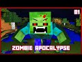 Zombie apocalypse in minecraft  01  in telugu  hi5 gamer