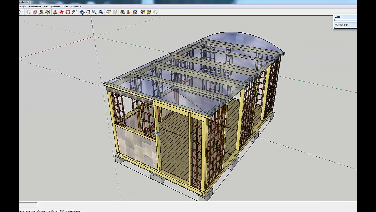 Sketchup проект беседки