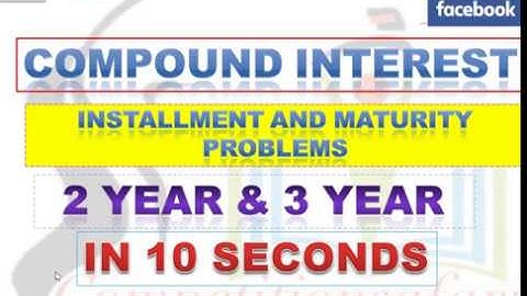 COMPOUND INTEREST & INSTALLMENT TRICKS - level 2  TRICKS
