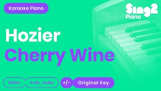 Video thumbnail of "Hozier - Cherry Wine (Karaoke Piano)"