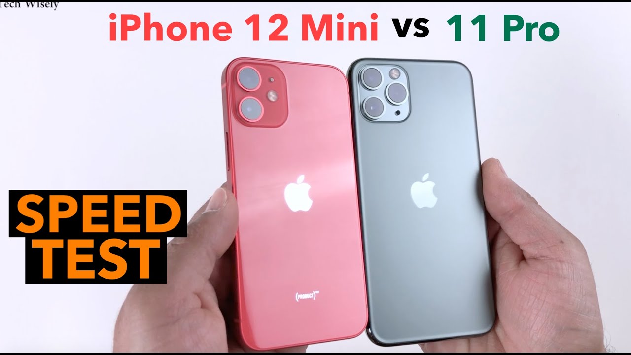 Iphone 12 Mini Vs Iphone 11 Pro Speed Test Size Comparison Ram Management Youtube