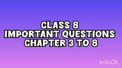 Class 8 oneword questions & answers chapter 3 to 8