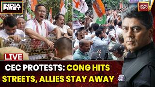 LIVE: Protest Against CEC Gyanesh Kumar | Congress Protests In Streets, INDIA Allies Stay Away | SIR