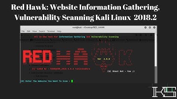 Website Information Gathering, Vulnerability Scanning Kali Linux Tool : Red Hawk