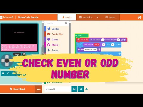 How to check Even or Odd number in Make block Arcade | Make block Arcade program |Variable in arcade