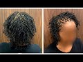 Micro locs w/ two strand twists on fine/soft natural hair
