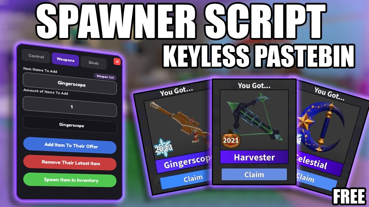 [🔪 NEW] BEST MM2 SPAWNER SCRIPT | WORKING 2026 (PASTEBIN) - YouTube
