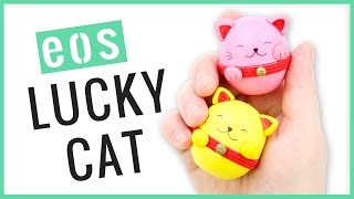 DIY eos Lip balm Lucky Cat (maneki neko 招き猫)