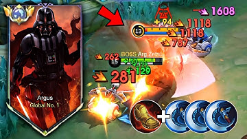 WTF DAMAGE!!! ARGUS NEW ONE SHOT BUILD FOR FAST ENEMY HERO (broken damage)