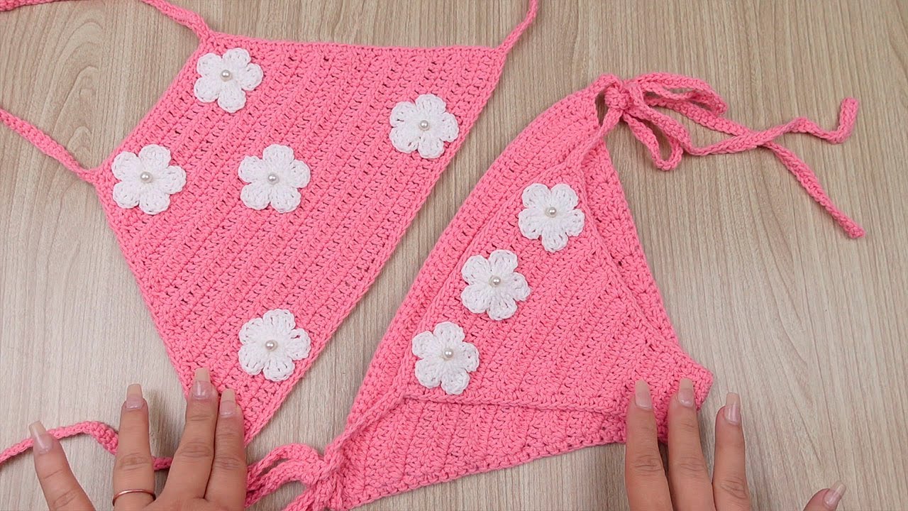 🔴Traje de baño a Crochet👙 👉Tutorial paso a paso y fácil 👈