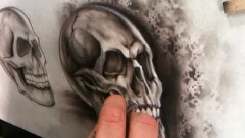 How to airbrush a skull part 3, final by Jaime Rodriguez