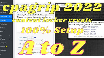 cpagrip content locker setup 2022 | content locker | cpagrip content locker |#money_making_guid