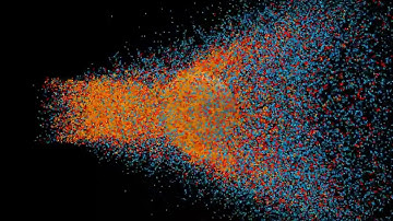 4K video SPH simulation 50 K. 2 °turbulences study of fluid density injected on a sphere and bounce.