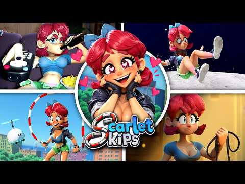 Scarlet Skips - ALL Endings & Full GAME Walkthrough (Showcase)