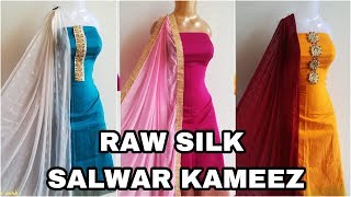 Raw Silk Salwar Dress Material #rawsilk || Latest Trendy Designer Salwar Suits Styles 2019 screenshot 5