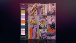Pantone Color Palette Orange, Green,Purple