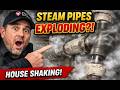 Steam Pipes BANGING So Hard They’re Moving! Fixing a Steam Heating Disaster