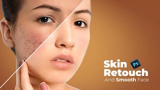 How to Realistically Smooth skin retouching photoshop | Remove blemishes