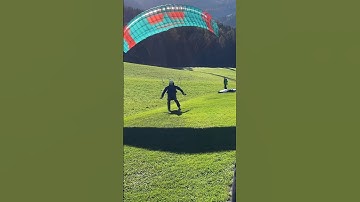 This is the definition of crazy paragliding landing🤣🫣