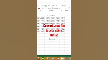Convert .mat file to .csv using Matlab
