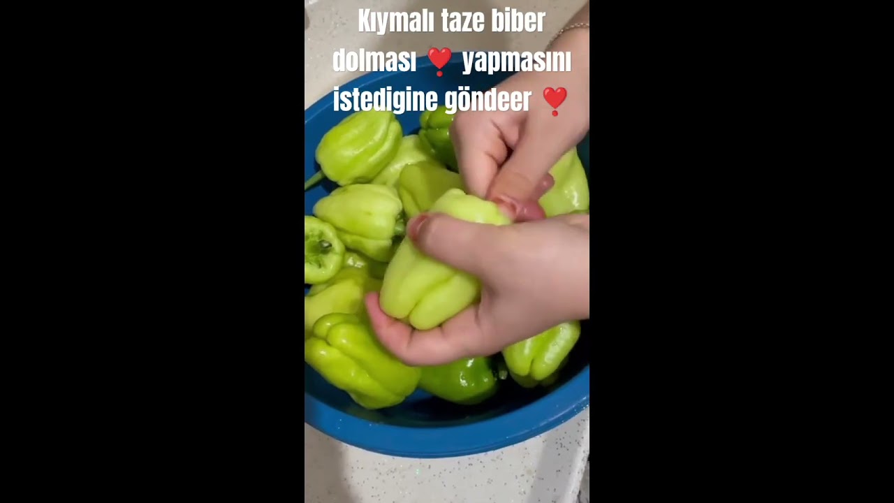 kıymalı taze biber dolması ❣️ #keşfet #yemektarifleri #pratiktarifler #yemek #keşfetbeniöneçıkar