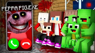 How PEPPA PIG.EXE Called JJ and Mikey Family - in Minecraft Maizen!