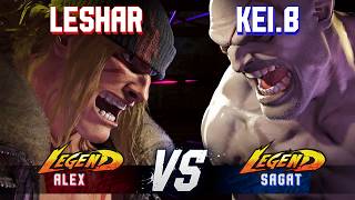 Sf6 Leshar Alex Vs Kei.b Sagat High Level Gameplay