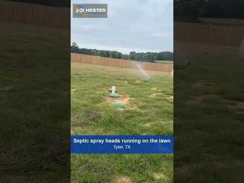 Aerobic septic sprinklers checked on County Road 1100