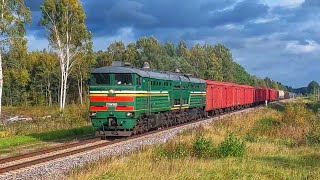 2TE10MK-3650 (BČ) with mixed freight train near Naujene station