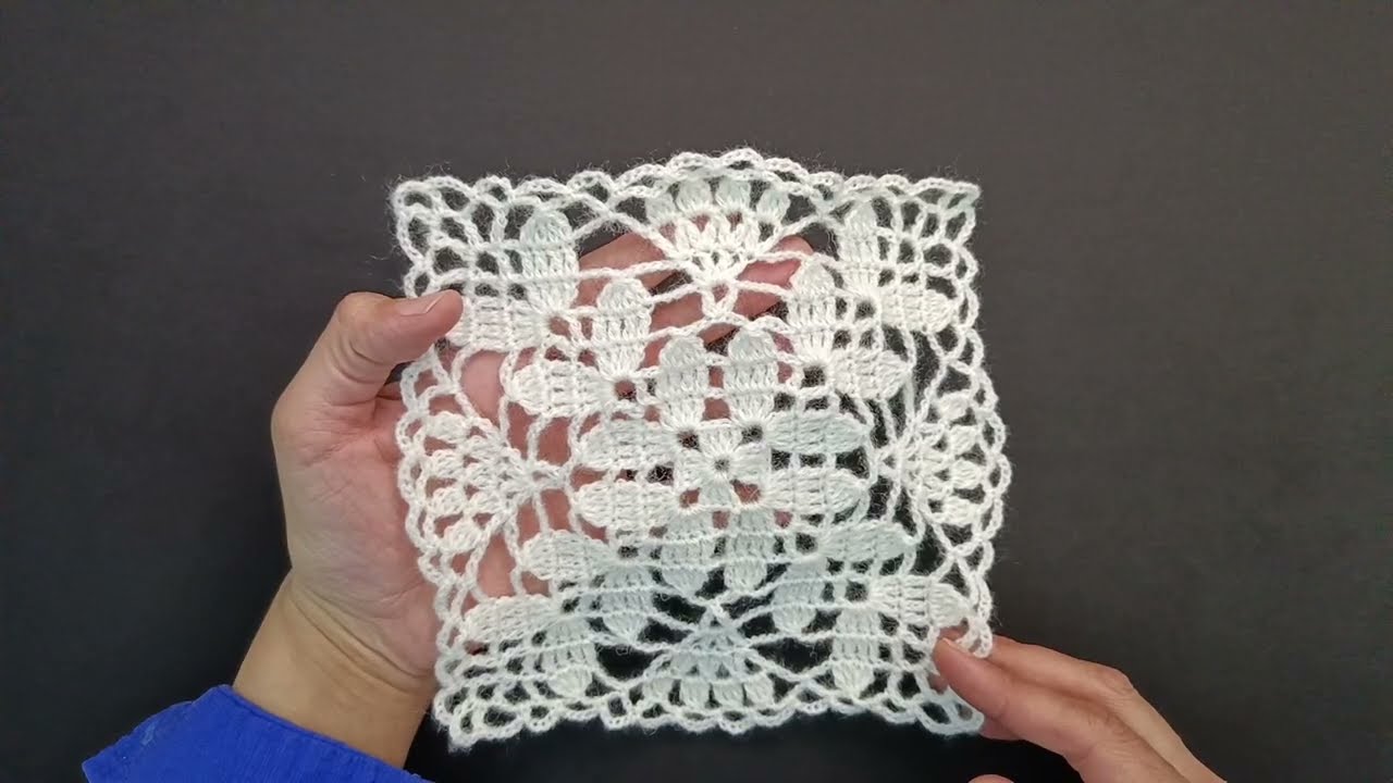 Şık ve Kolay Tığ İşi Motif | Easy & Elegant Crochet Square for Shawls, Ponchos, Blouses & More