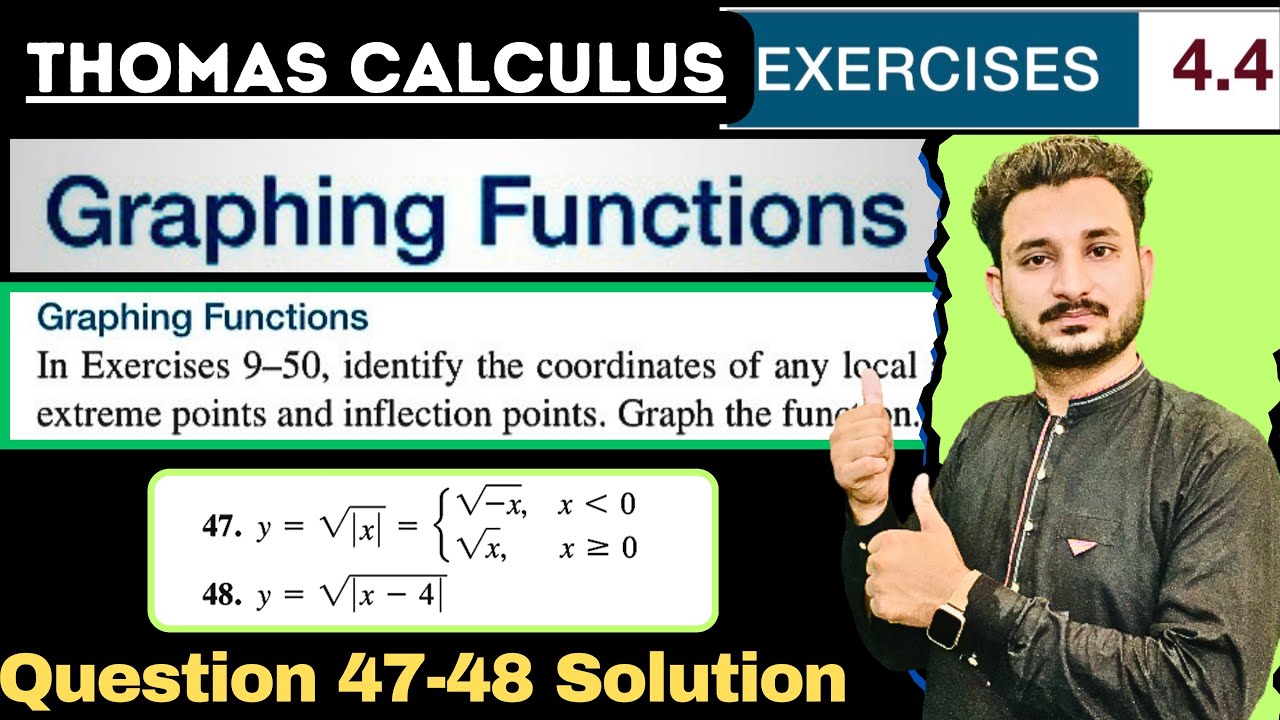 Thomas Calculus Exercise 4.4 Question 47 to 48 solution| Graphing ...