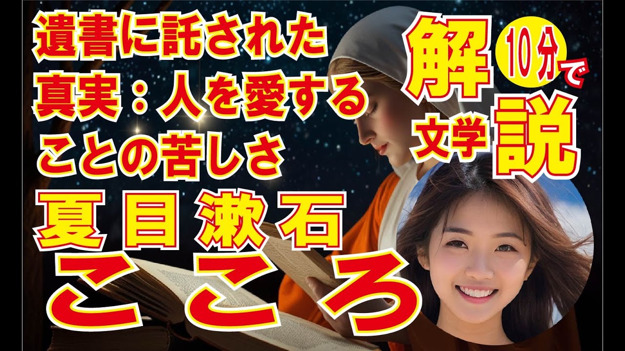 【夏目漱石、こころ・あらすじ】解説します。この10分動画で「あらすじ・重要ポイント」完全理解。#世界の名作紹介チャンネル♯読書おすすめ#読書 ...
