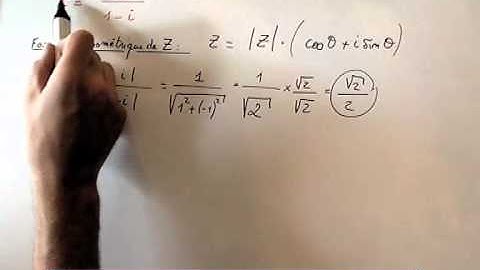 FORME TRIGONOMETRIQUE DE NOMBRES COMPLEXES