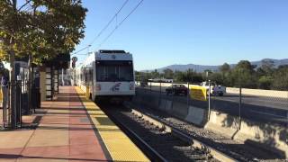 Valley Transportation Authority Hd 60Fps Vta Light Rail Train Departs Tamien Station 72915