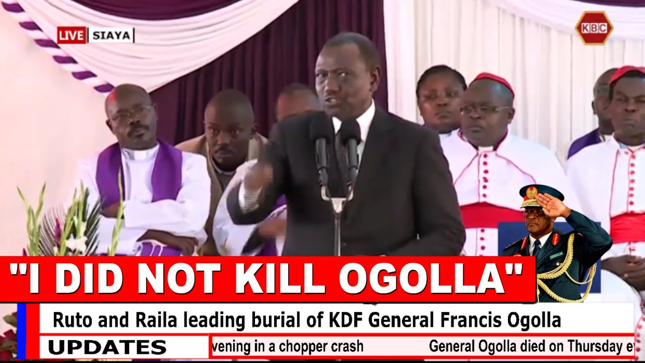 Listen to president Ruto powerful speech in Siaya after was accused of K!lling KDF General Ogolla