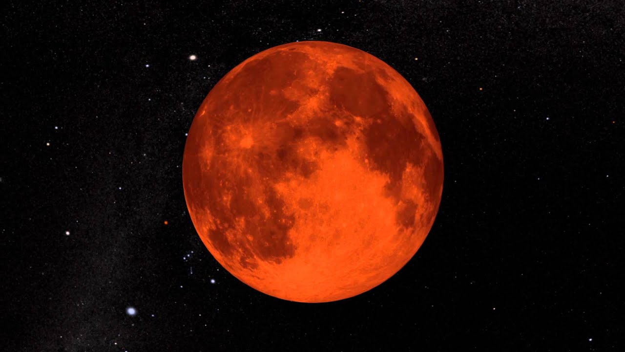 Lunar Eclipse Animation Red Moon [1080p] YouTube