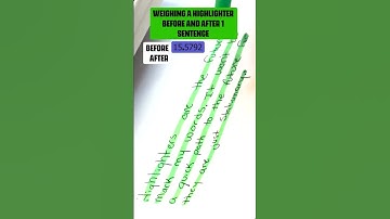 Weighing a highlighter before and after 1 sentence #science #explorepage #shorts