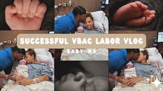 The Birth Of Our Baby Boy Unexpected Unmedicated Vbac Birth Vlog Name Reveal