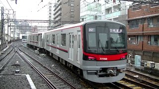 東武70090系71793F当駅止まり 東京メトロ日比谷線中目黒駅引き上げ線入線