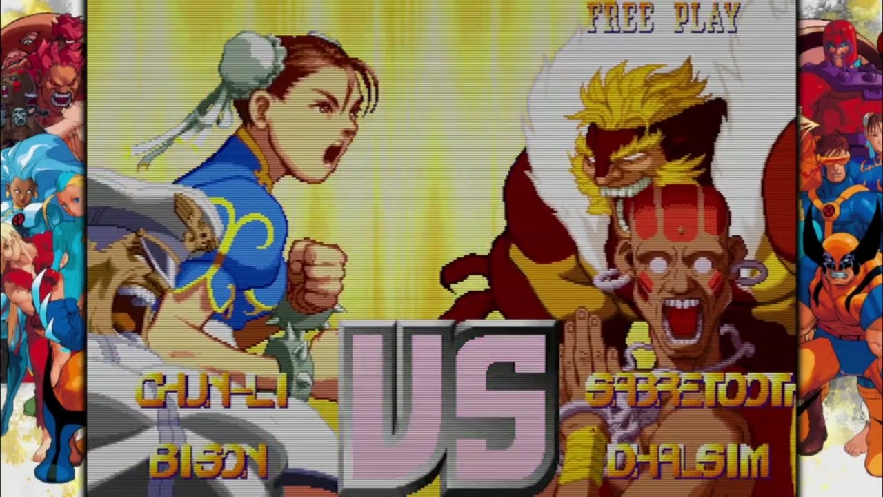 X-Men vs Street Fighter Chun-li Bison