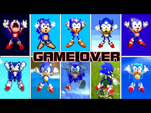 Evolution Of Sonic Death Animations & Game Over Screens (1991 - 2023) class=