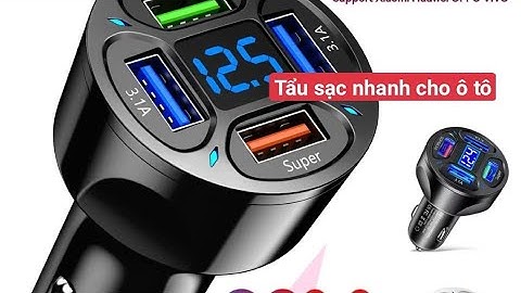 Tẩu sạc nhanh cho ô tô có 5 cổng sạc viền led siêu đẹp cho anh em :0986-488-111
