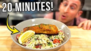 FASY & EASY Greek Pasta Salad & Crispy Salmon Recipe! by Chef Ange 687 views 3 weeks ago 20 minutes