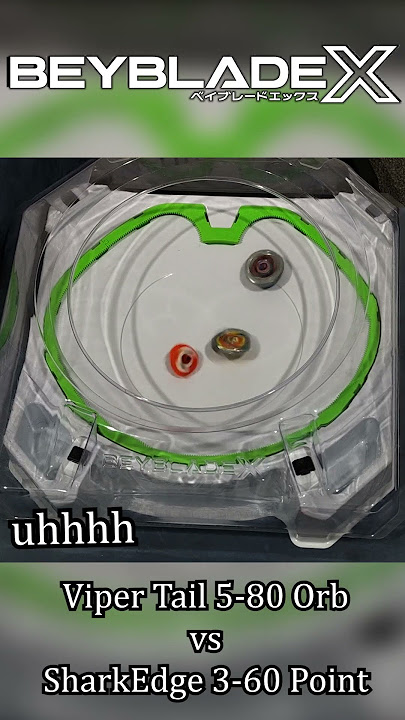 BEYBLADE X | Viper Tail 5-80O vs Shark Edge 3-60 Point  #beyblade #beybladex  #beybladebattle