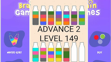 Brain Games Water Sort Advance 2 Level 149 |solution walkthrough gameplay| water Sort puzzle