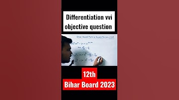 Differentiation vvi objective question Bihar Board 2023 | important formula| अवकलन vvi objective
