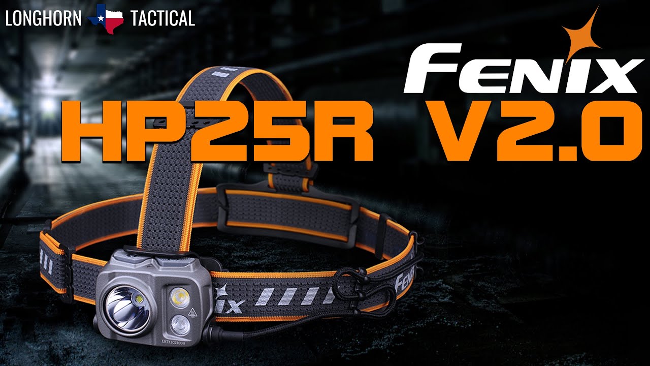 Fenix HP25R v2.0 Headlamp, 1600 Lumen Spotlight, 400 lumens Floodlight and 