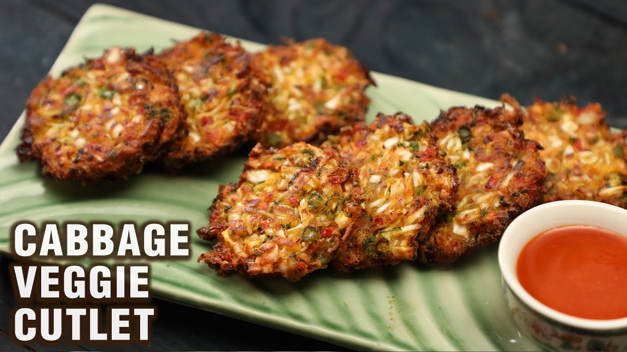 Cabbage Veggie Cutlet Recipe Quick Snacks/Breakfast Cabbage Patties