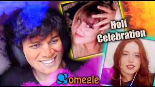 Holi Celebration on Omegle | Indian Boy on Omegle | Deewaytime