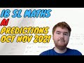 IB Math SL AI Predictions November 1st 2021